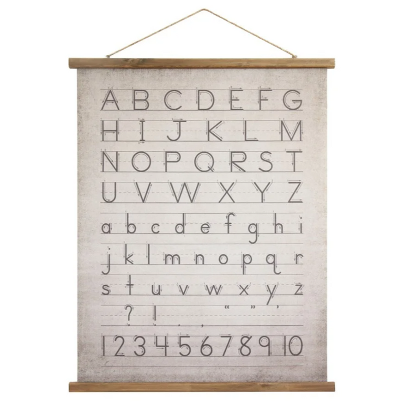 Alphabet and Numbers Wall Hanging