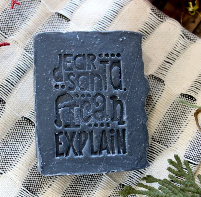 Lump of Coal Christmas Soap