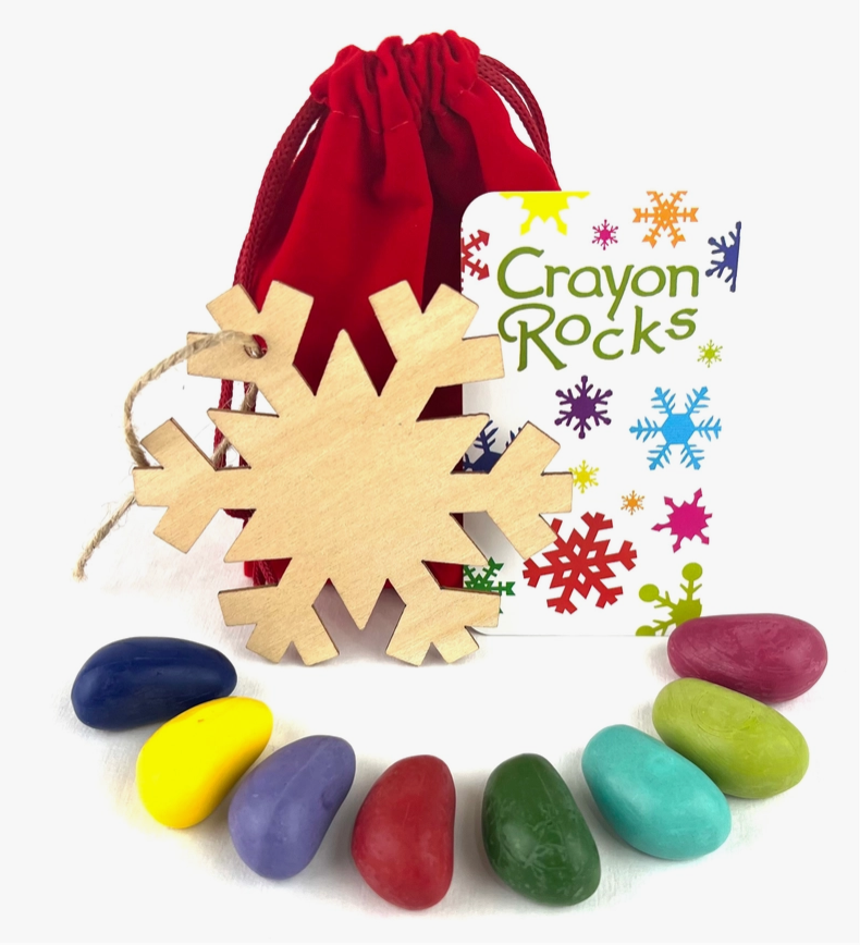 Holiday Collection Crayon Rocks with Ornament