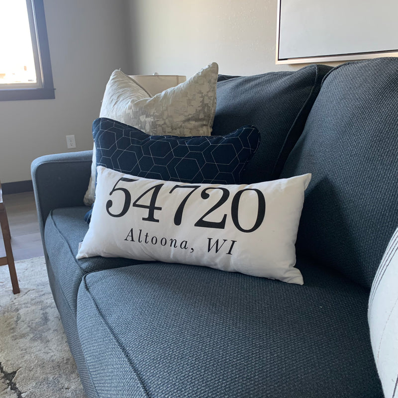 Altoona, WI Zip Code and Town Pillow