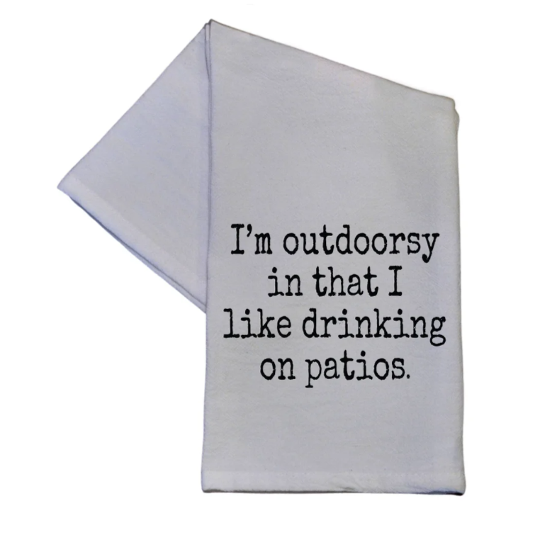 I'm Outdoorsy Tea Towel
